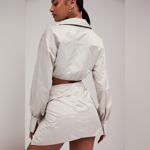 Mistress Rocks Two Piece Skirt & Cropped Tie Waist Shirt Set - House of CB XS - Picture 8 of 11